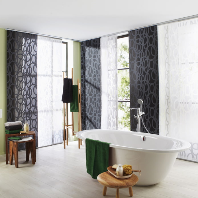Japanse panelen met geometrische print