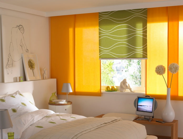 korte Japanse panelen in het interieur