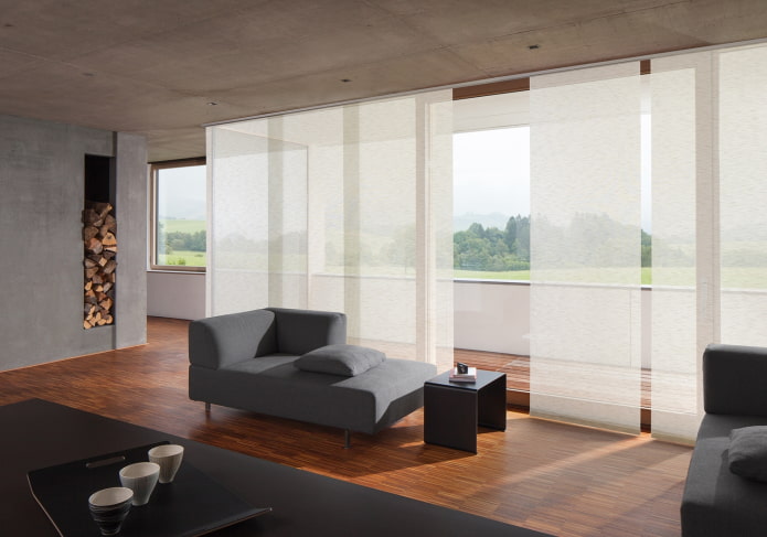 Japanse panelen in de stijl van minimalisme