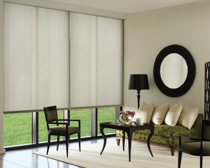 korte Japanse panelen in het interieur