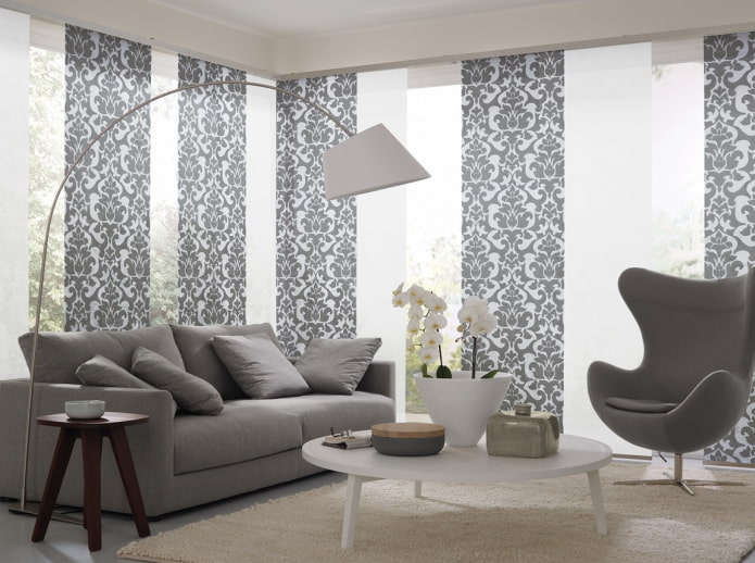 Japanse panelen in het interieur in een moderne stijl
