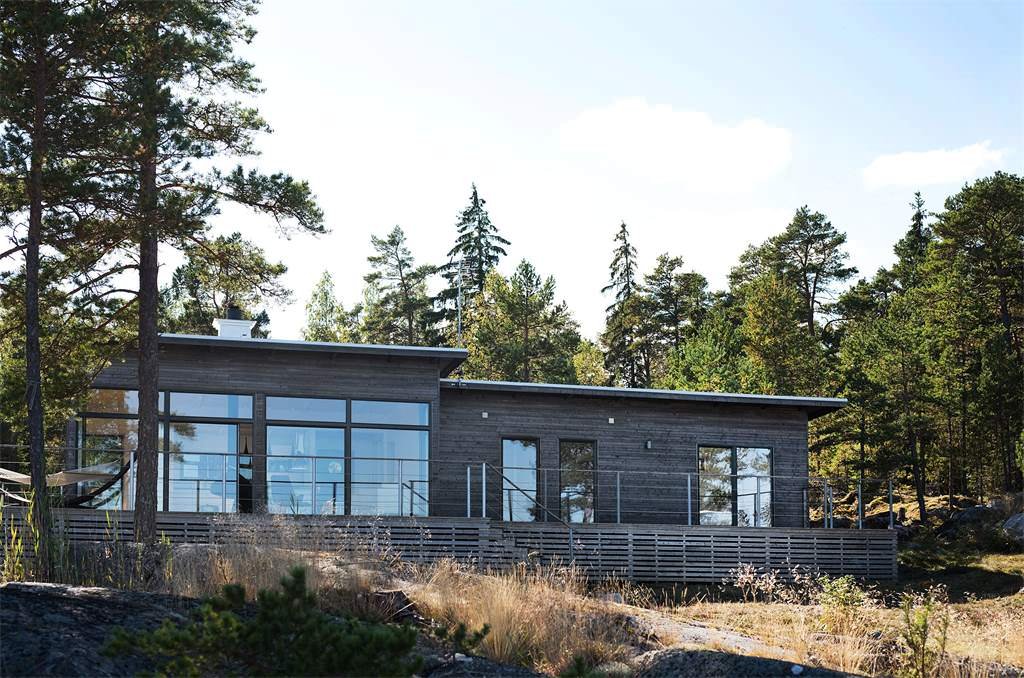 huis met ??n verdieping en panoramische ramen