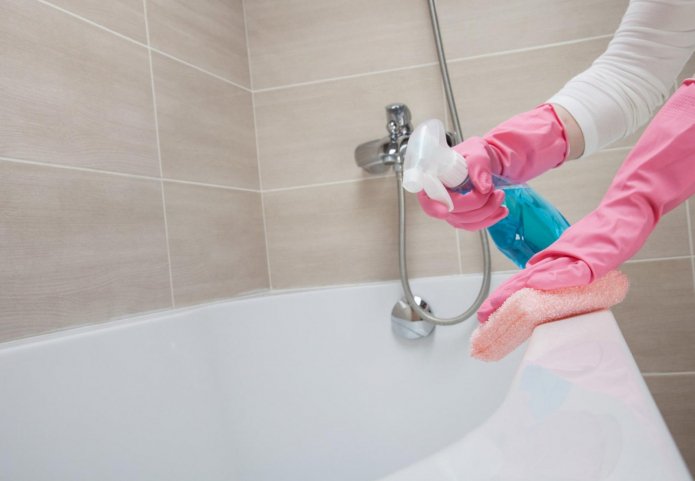 maak het bad schoon