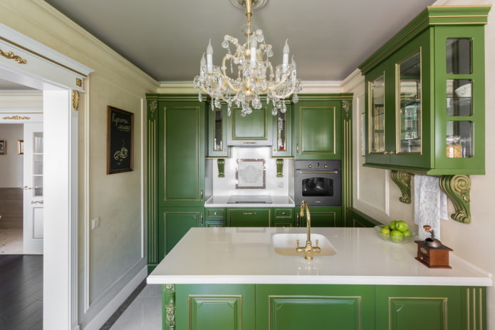 keukendesign in groene tinten
