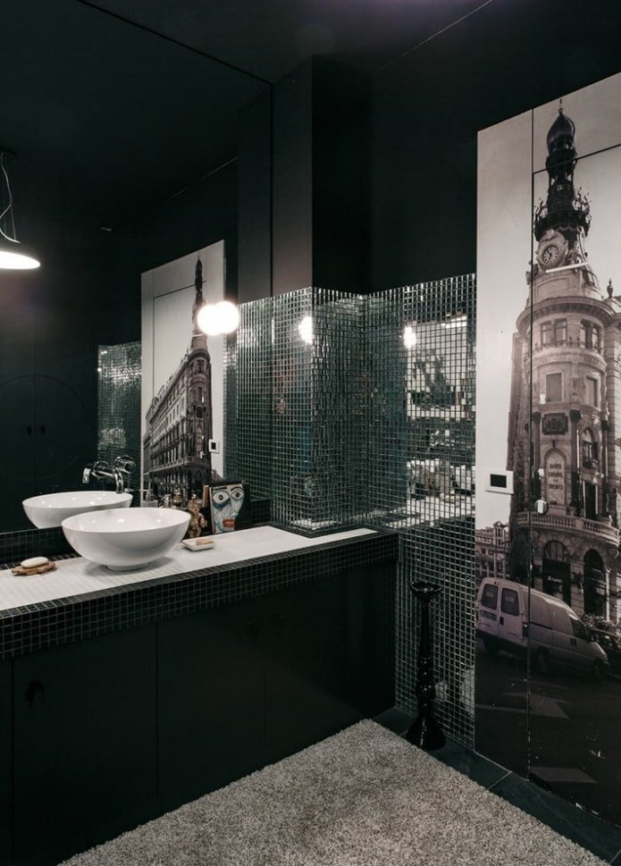 Spiegelhoek in de badkamer