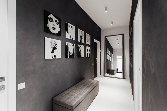 spiegel in het interieur van de gang in een moderne stijl