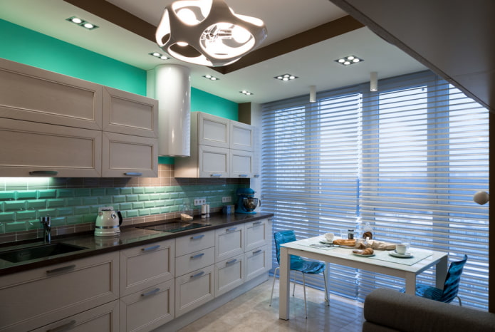 horizontale jaloezie?n in een hightech-stijl