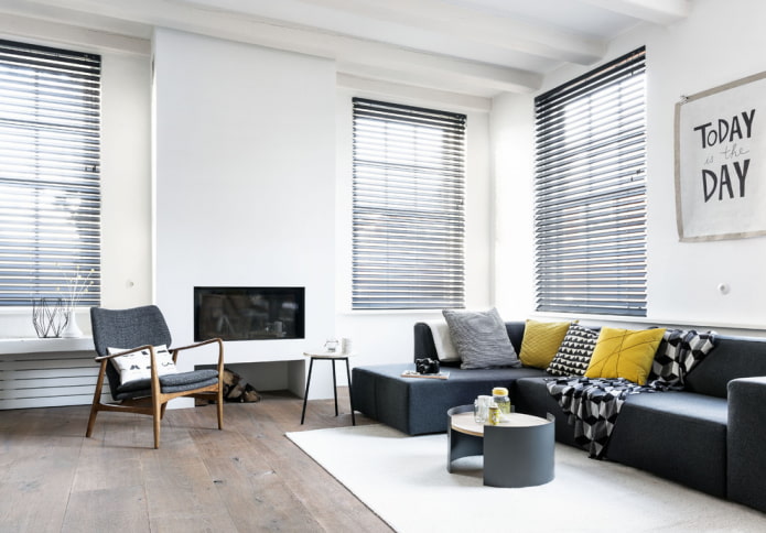 horizontale lamellen in de Scandinavische stijl