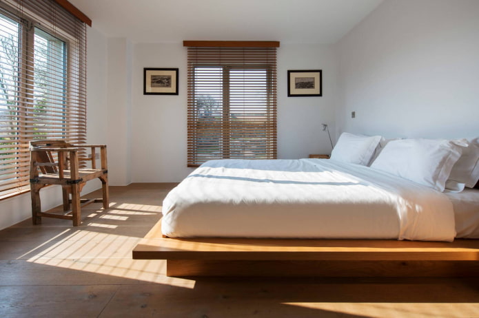 horizontale lamellen met plafondmontage