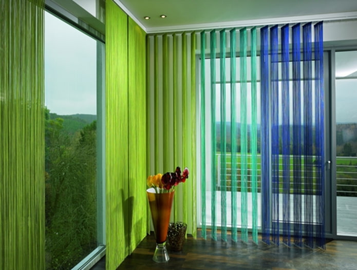 touwlatten in het interieur