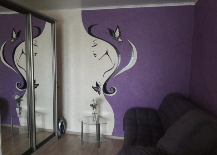 tekening van de contouren van een gezicht bij een bank