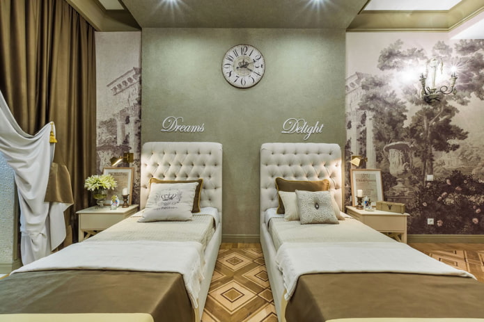 combinatie van fotobehang en vloeibaar behang