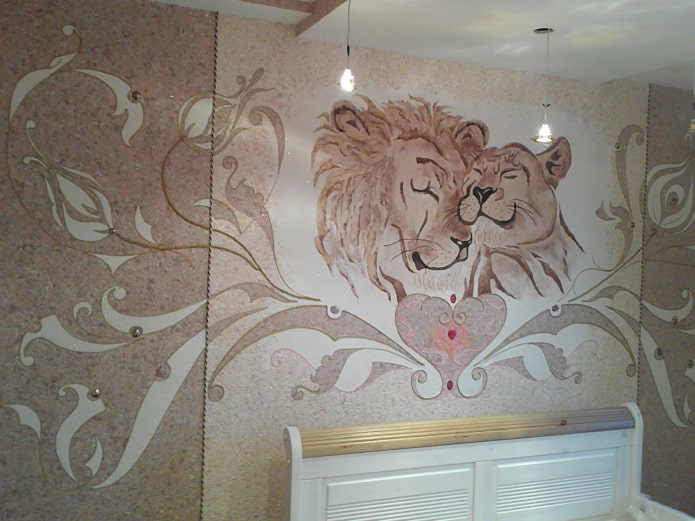 vloeibaar behang met een patroon