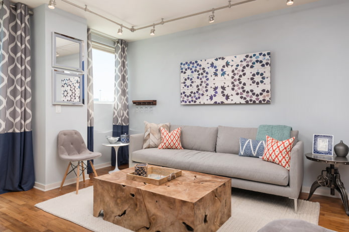 houten salontafel in het interieur