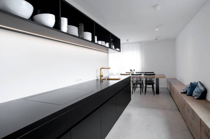 moderne keuken met goud