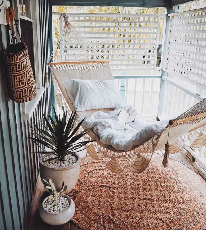 Hangmat op het balkon