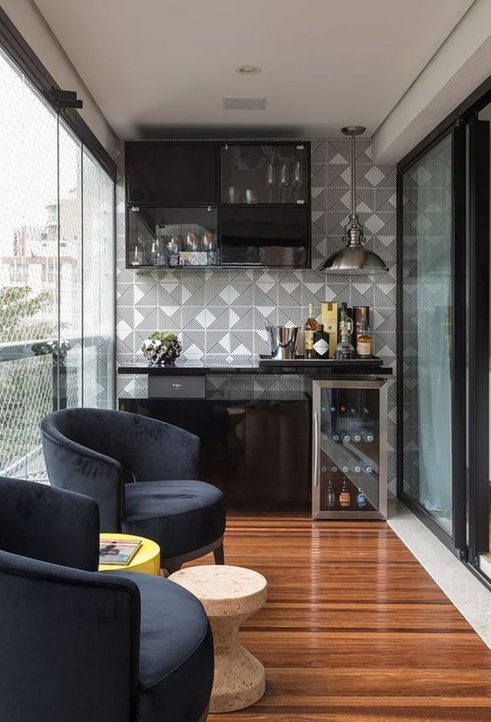 Bar op het balkon