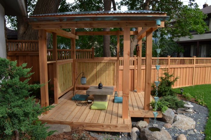 pergola in de tuin