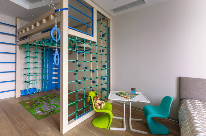 Zweedse muur in het interieur