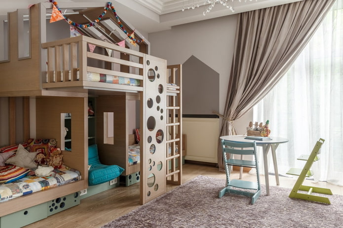 stapelbed in het interieur