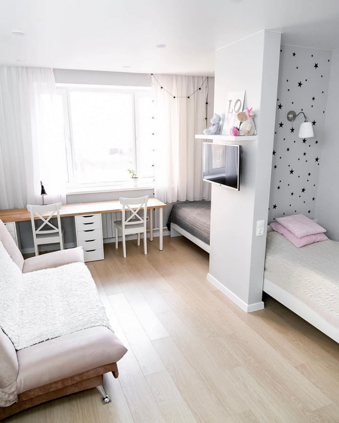 kinderkamer voor kinderen van verschillende geslachten