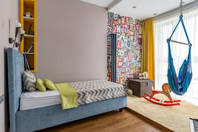 zonering in het interieur van een kinderkamer