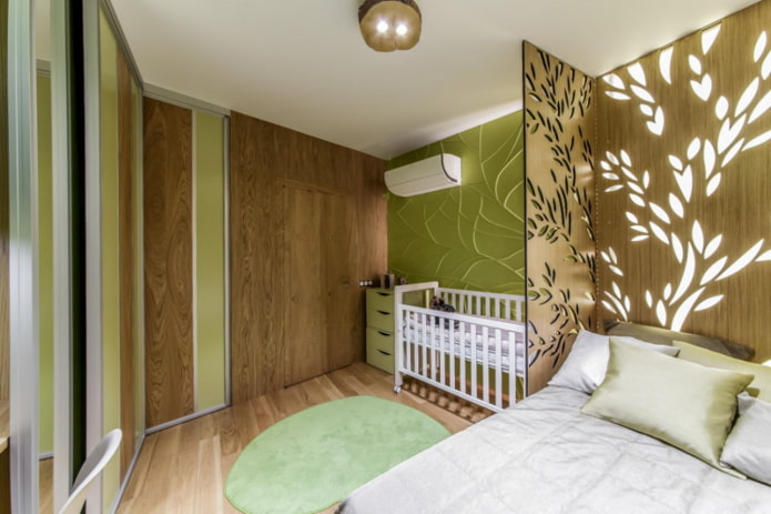 zonering in het interieur van de slaapkamer-kinderkamer