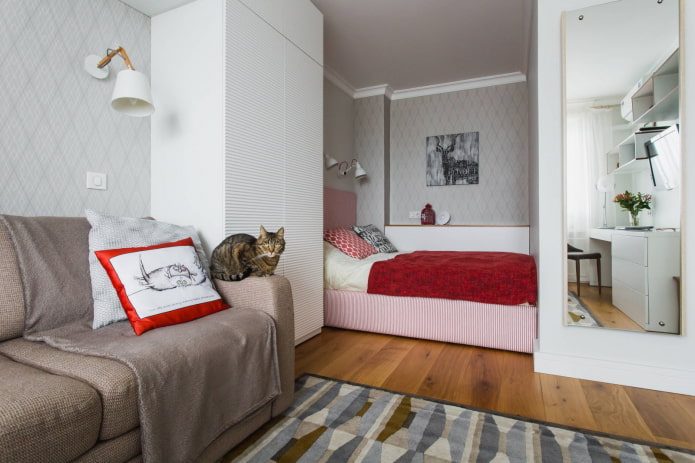 bed in een nis