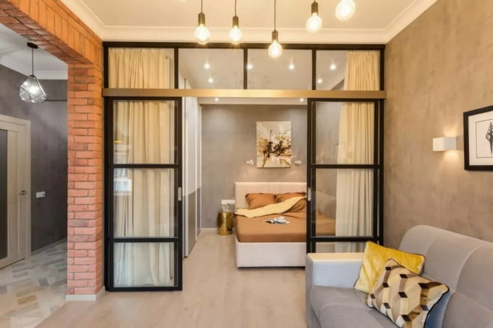 glazen wanden voor een appartement