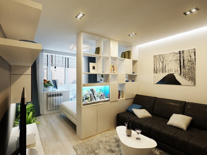 Slaapkamer en woonkamer scheiden