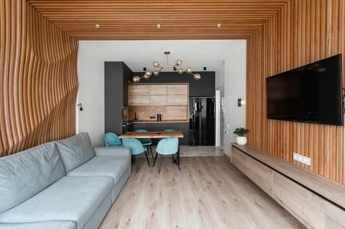 Golfvormig profiel van lamellen