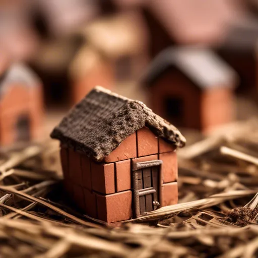 Stro- en chocoladetinten voor bakstenen gebouwen