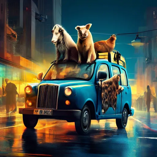 Mogen dieren vervoerd worden in een vrachttaxi?